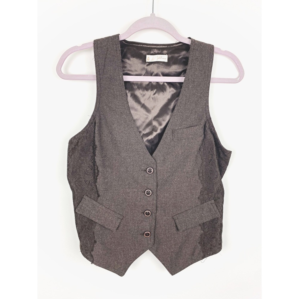 Old Navy Vintage Lace Panel Tailored Waistcoat Vest Medium